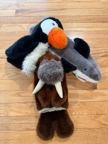 Daphnes Animal golf headcovers, Puffin, Walrus, shark
