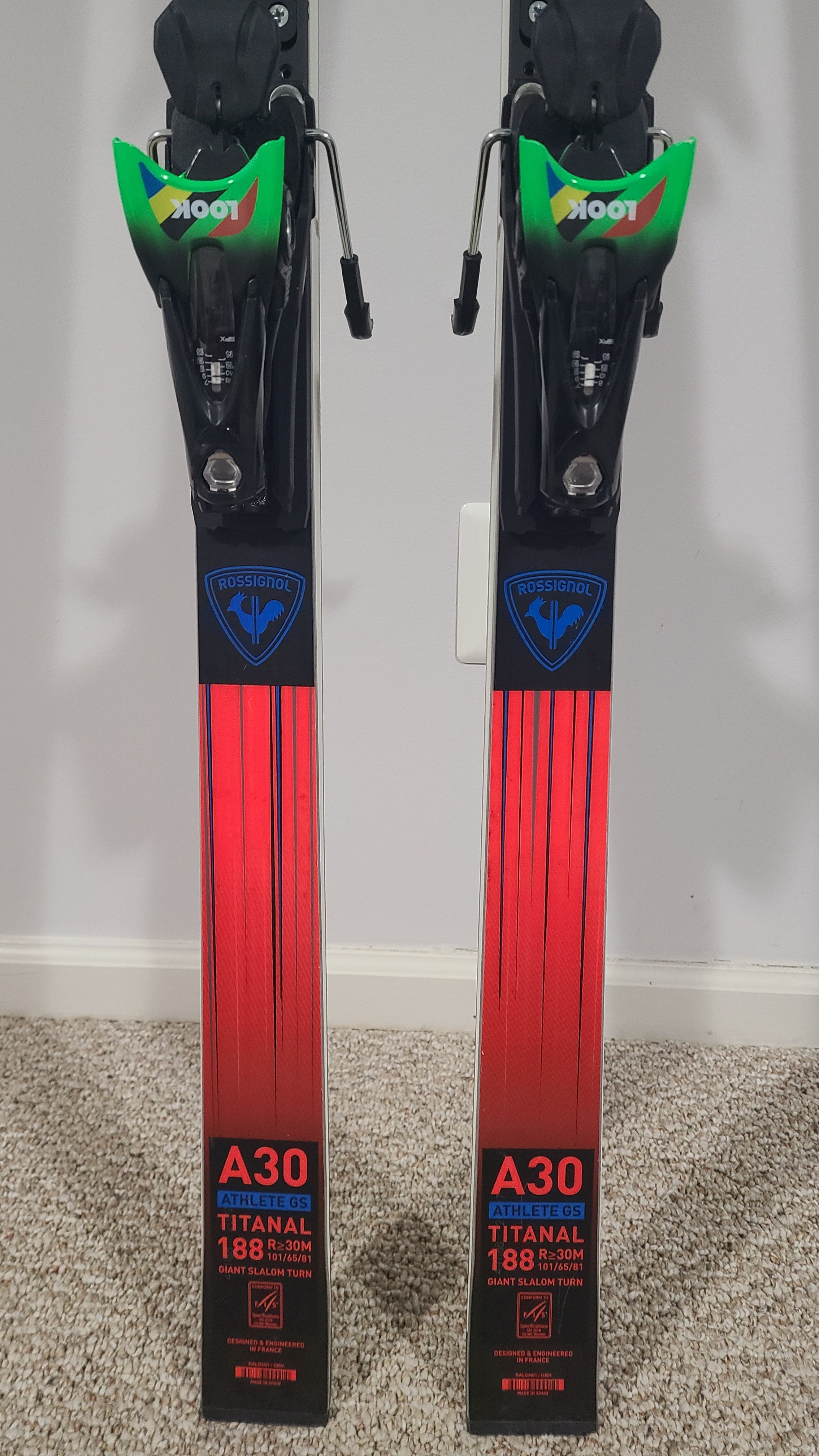 Rossignol Hero Athlete FIS GS race skis 188cm with Spx15