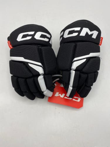 NEW CCM Tacks Vector Gloves, Black/White, 9”