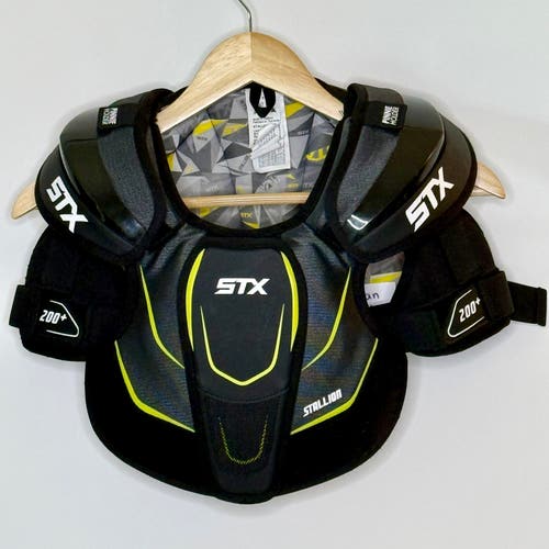 STX Stallion Lacrosse Shoulder Pads Chest Protector 200+ NOCSAE Youth Medium-READ