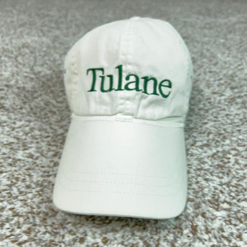 Tulane Green Wave Hat Men One Size White Green Wave NCAA Football Adjustable Cap