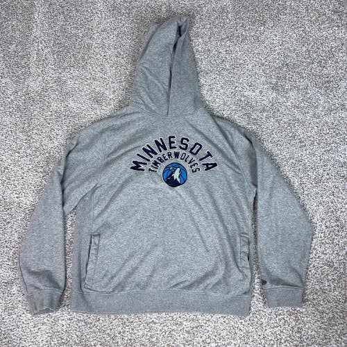 Minnesota Timberwolves Hoodie Mens XL Gray New Era Sweatshirt NBA Basketball