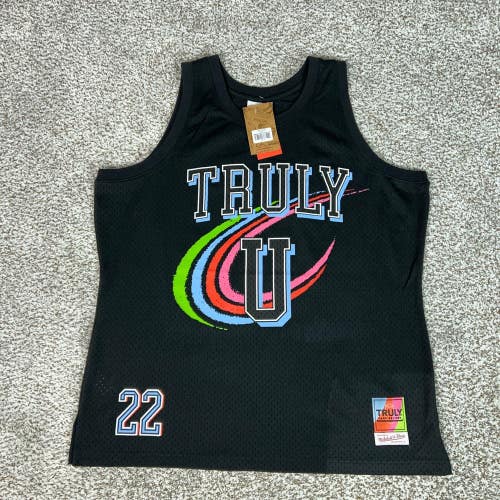 Mitchell Ness Jersey Womens XL Black Truly Hard Seltzer Basketball Mesh Tank