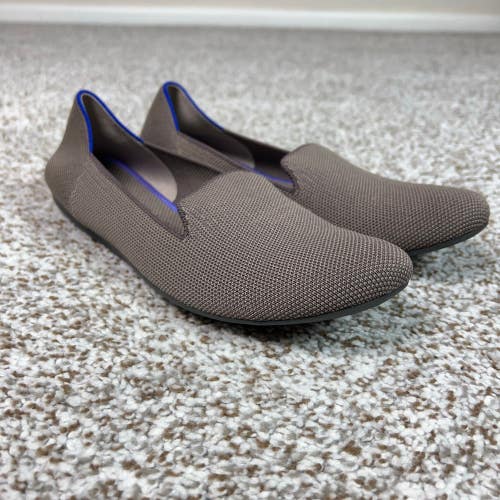 Rothys Shoes Womens 8 Brown Knit Slip On Almond Toe Casual Travel Flats Loafers