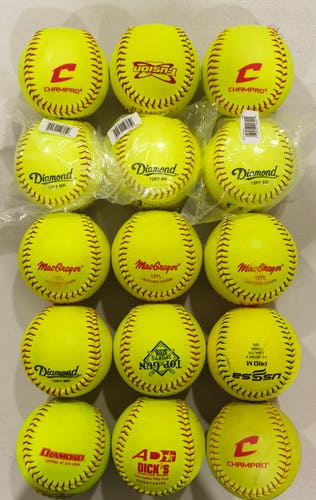 Softball 15 pack 12" (new+99% new)