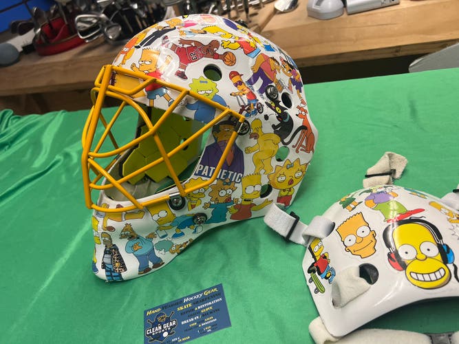 Eddy GT3 Pro Simpsons custom foam goalie mask