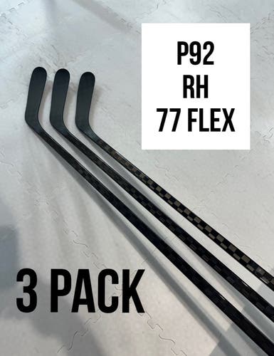 Senior(3x)Right P92 77 Flex ProBlackStock™ Unbranded Blackouts Pro Stock Nexus Hockey Sticks
