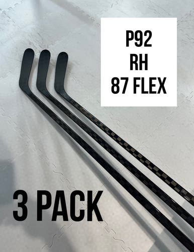 Senior(3x)Right P92 87 Flex ProBlackStock™ Unbranded Blackouts Pro Stock Nexus Hockey Sticks