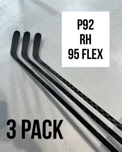 Senior(3x)Right P92 95 Flex ProBlackStock™ Unbranded Blackouts Pro Stock Nexus Hockey Sticks
