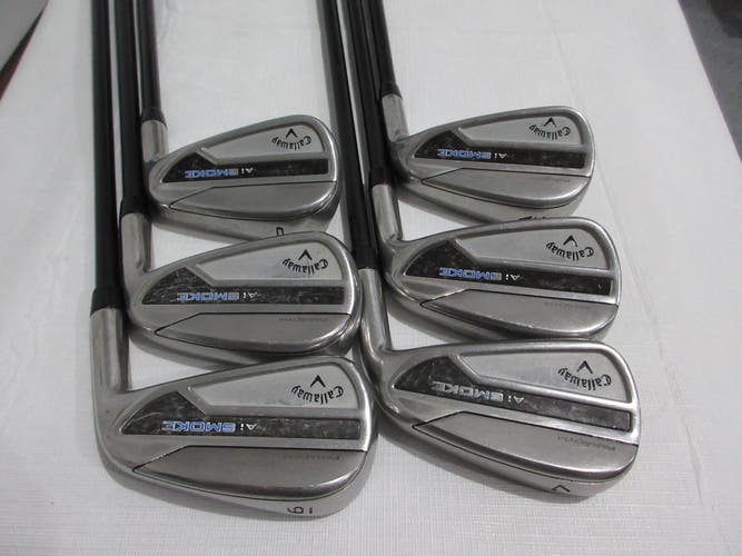 Callaway Paradym Ai Smoke Iron Set - 6-PW, AW - Senior Flex Graphite