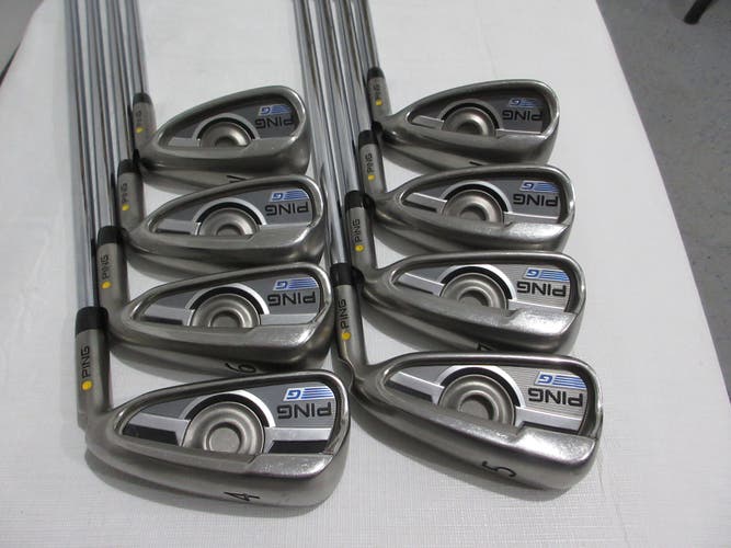 Ping G Series Iron Set - 4-PW, UW - Regular Flex Steel - Yellow Dot - NEAR MINT