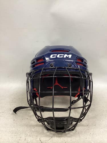 Used CCM TACKS 70 Helmet Cage Combo Navy Blue MD 11851-S000052685