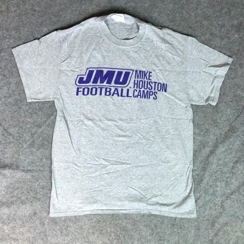 James Madison Dukes Mens Shirt Medium Gray Tee Short Sleeve Top NCAA Football