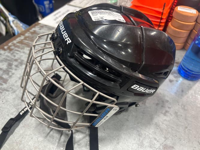 Used Bauer HOCKEY HELMET Helmet Cage Combo Black MD 11337-S000497575