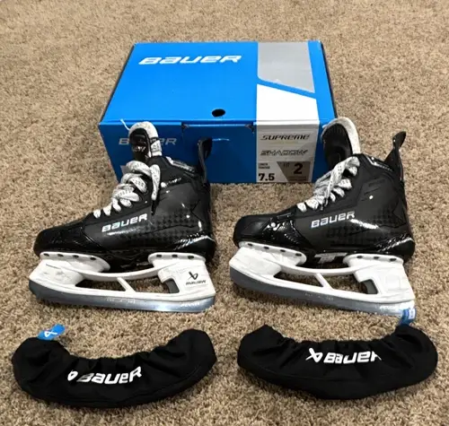 Black Bauer Supreme Shadow Hockey Skates Senior 7.5 Fit 2 (Used)