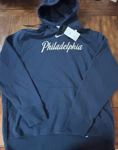 Philadelphia 76ers Nike Hoodie Adult XXL Blue NWT
