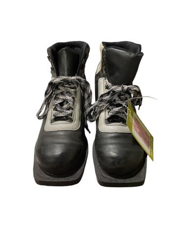 Used Mens 75MM XC Ski Boots Black W 07-07.5 / JR 05.5-06 11847-S000039163