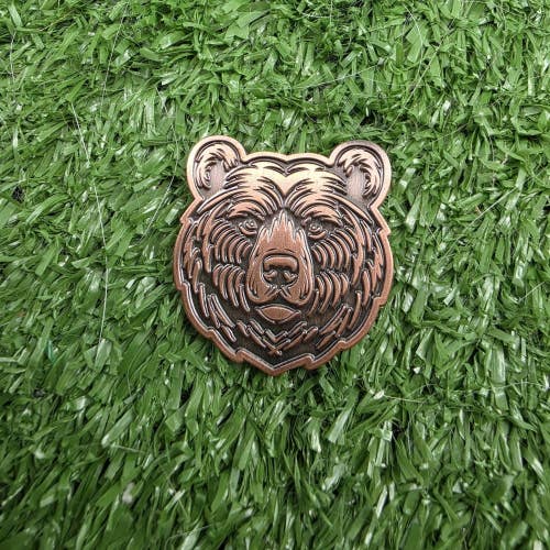 Todd Slater Apiology Grizzly Bear Copper Bronze Magnetic Golf Ball Marker