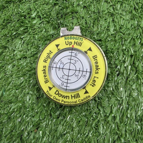 No Bogeys Golf Green Reader Personal Caddie Magnetic Ball Marker Plus Clip