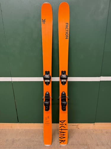 Powder 182 cm Faction Dictator 3.0 Skis With Bindings Max Din 13 (Used)