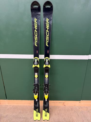 Racing 155 cm Fischer RC4 SL Skis With Bindings Max Din 14 (Used)
