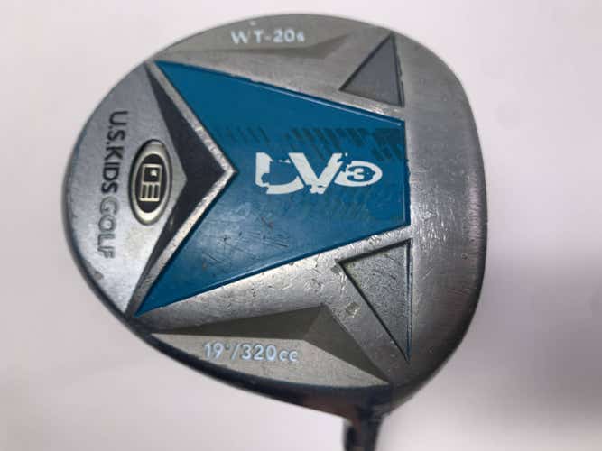 US Kids DV3 WT-20s Driver 19* Ultralight 48" Blue Junior RH Undersize Grip