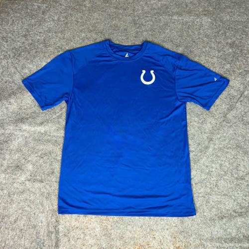 Indianapolis Colts Mens Shirt Medium Blue White Tee T Football NFL Logo Everyday