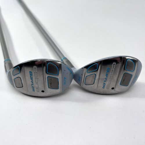 Cobra Baffler T-Rail Womens 4 & 5 Hybrid Set 22* 25* Tour AD G 50g Ladies RH
