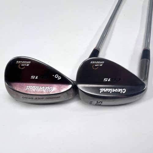 LEFTY Cleveland CG15 Black Pearl Wedge Set 52* 10 | 60* Traction Wedge LH