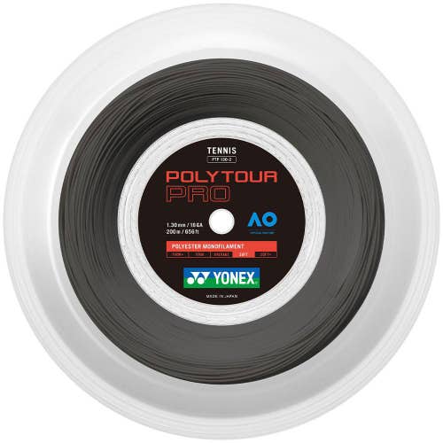 Yonex Poly Tour Pro Tennis Racket String Reel - Black, 1.25mm (16L)
