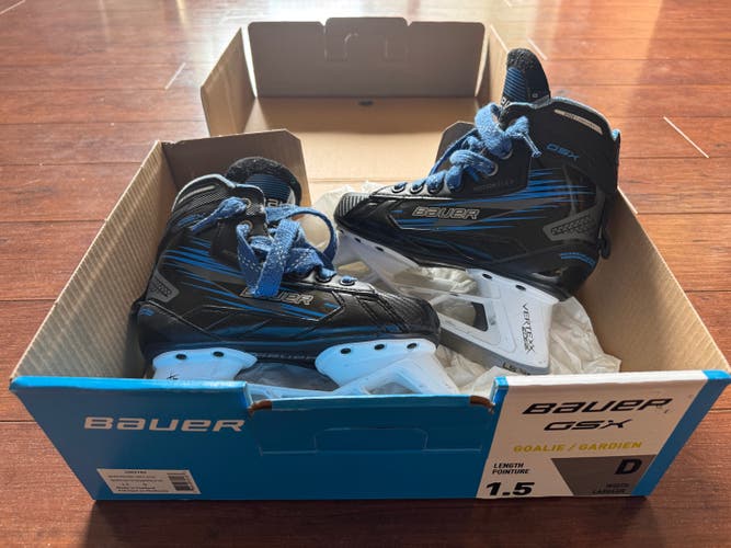 2024 Bauer GSX Hockey Goalie Skates Regular Width Size 1.5 (Used)