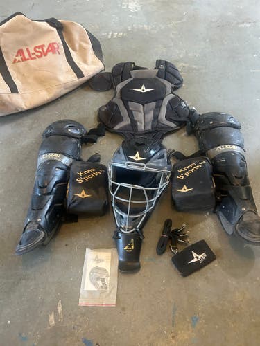 Black/Gray All Star System 7 Catcher's Set (Used)