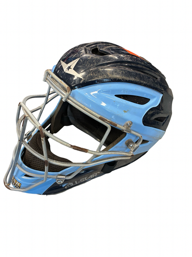 Used All Star CATCHER HELMET MASK Catchers Helmet w/Mask Navy Blue MD 11682-S000139951