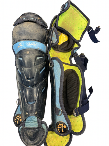 Used All-Star ALL STAR SHIN GUARDS Catchers Leg Guards Navy Blue Intermed 11682-S000139953