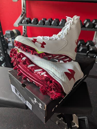 M 14.0 (W 15.0) Under Armour Spine Brawler MC W - White/Red (New)