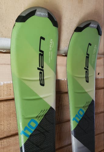 110cm Jr./Kids Skis ELAN EXPLORE PRO U-FLEX TECH.w/ELAN ESP 4.5 EZ ADJUST Bindings *USED*CLEANED