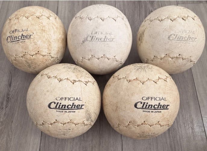 Lot of 5 debeer Clincher 16” Slowpitch Softballs F16
