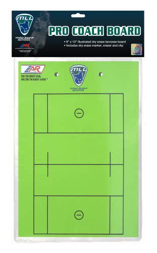 A&R Sports 9" x 14" Hockey Coach Board – Half-Field Design