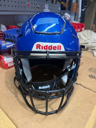 USED RIDDELL FLEX ADULT HELMET - LARGE - METALLIC ROYAL BLUE