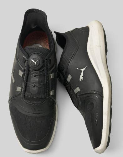 Puma Men's Ignite Fasten8 194541-02 Disc Golf Shoe Black/White Size 8.5 US