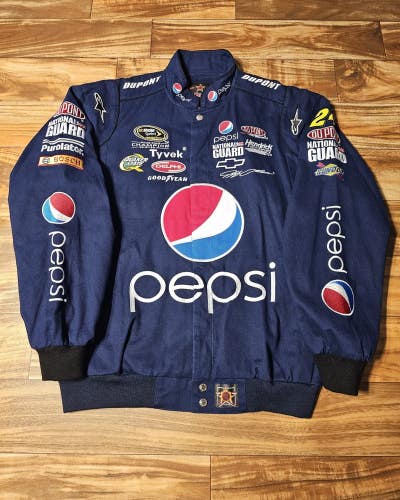 Vintage Nascar Jeff Gordon DuPont Pepsi JH Design Racing Jacket Size Large