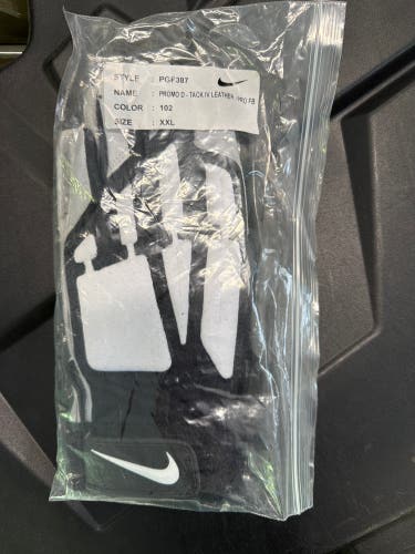 White XXL Adult Nike D-Tack 4.0 Gloves (New)