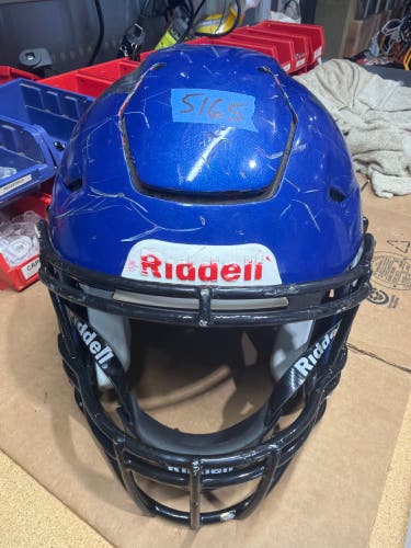 USED RIDDELL FLEX ADULT HELMET - LARGE - METALLIC ROYAL BLUE