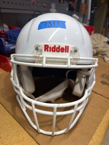 USED RIDDELL SPEED ICON ADULT HELMET - MEDIUM  - WHITE METALLIC