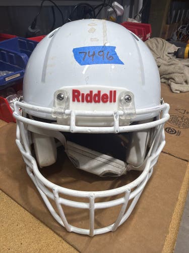 USED RIDDELL SPEED ICON ADULT HELMET - SMALL  - WHITE METALLIC