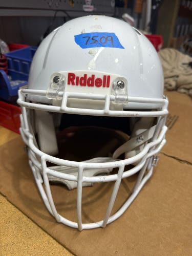 USED RIDDELL SPEED ICON ADULT HELMET - SMALL  - WHITE METALLIC