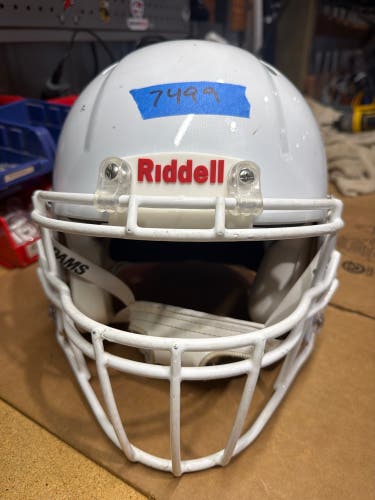 USED RIDDELL SPEED ICON ADULT HELMET - SMALL  - WHITE METALLIC