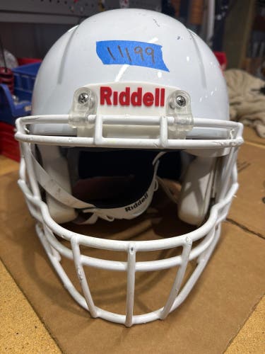 USED RIDDELL SPEED ICON ADULT HELMET - MEDIUM  - WHITE METALLIC