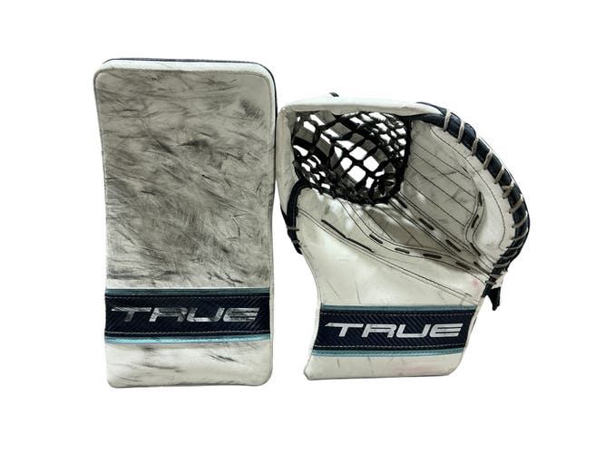 Victor Ostman True Catalyst L87 Goalie Glove & Blocker Set Kraken Pro Stock (Used) 5872