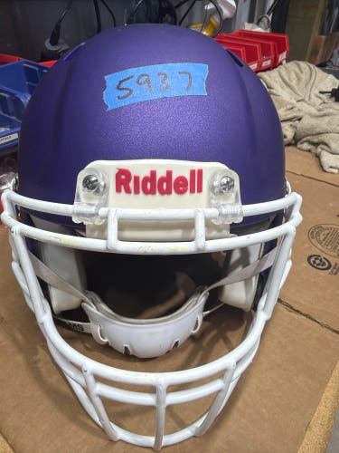 USED RIDDELL SPEED ICON ADULT HELMET - MEDIUM - FLAT METALLIC PURPLE